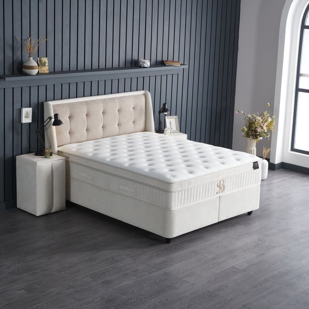 Boxspring met opbergruimte Perlabedd