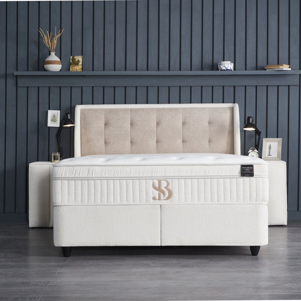 Boxspring met opbergruimte Perlabedd