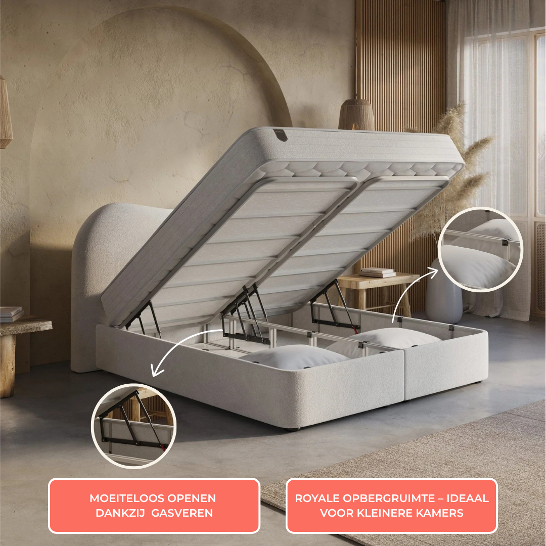 Boxspring met opbergruimte Curve