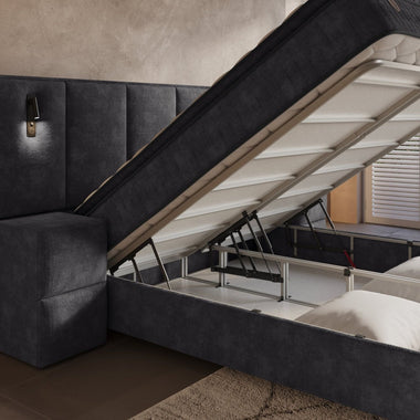 Boxspring met opbergruimte Onyx XL - gratis nachtkastjes