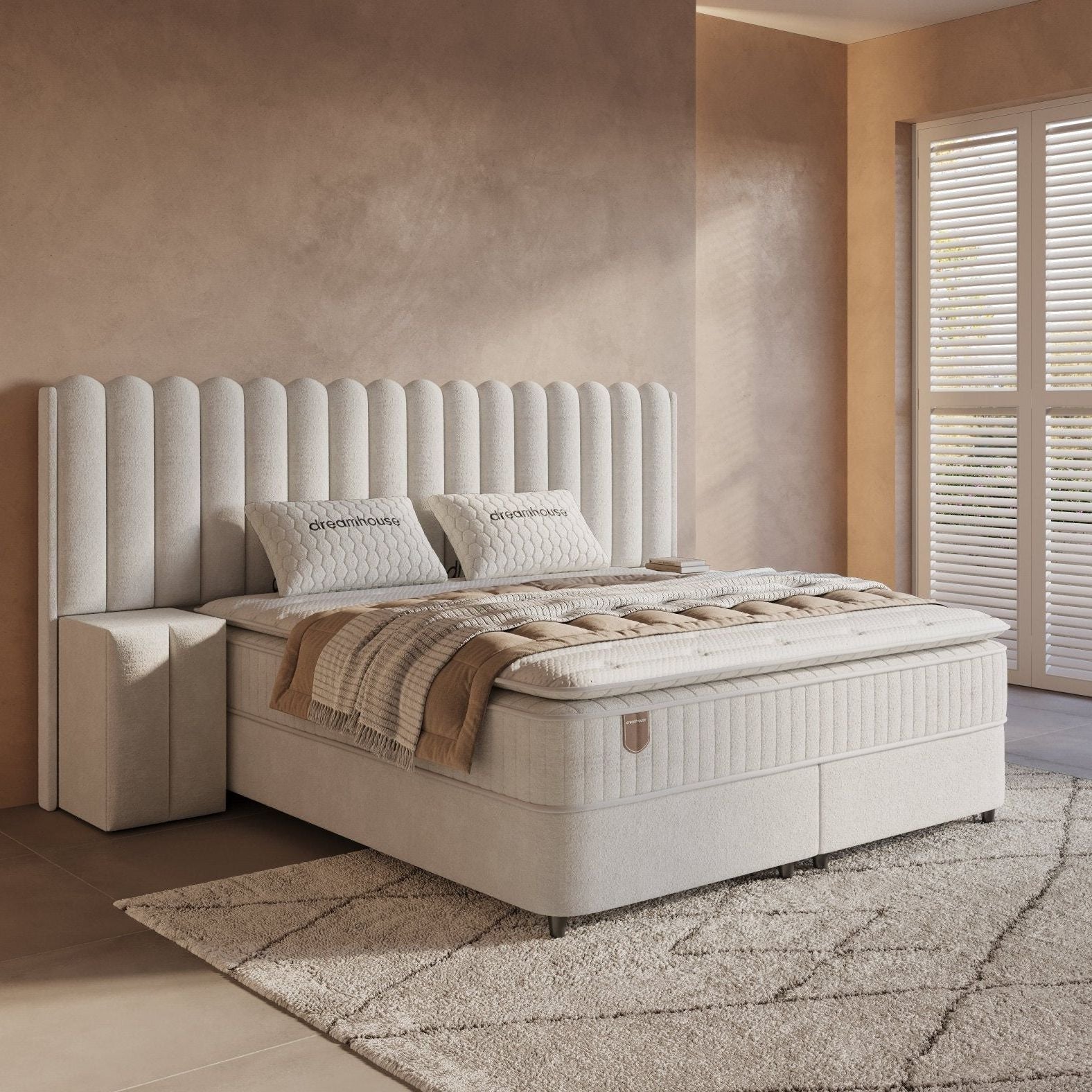 Boxspring met opbergruimte Celeste XL - gratis nachtkastjes