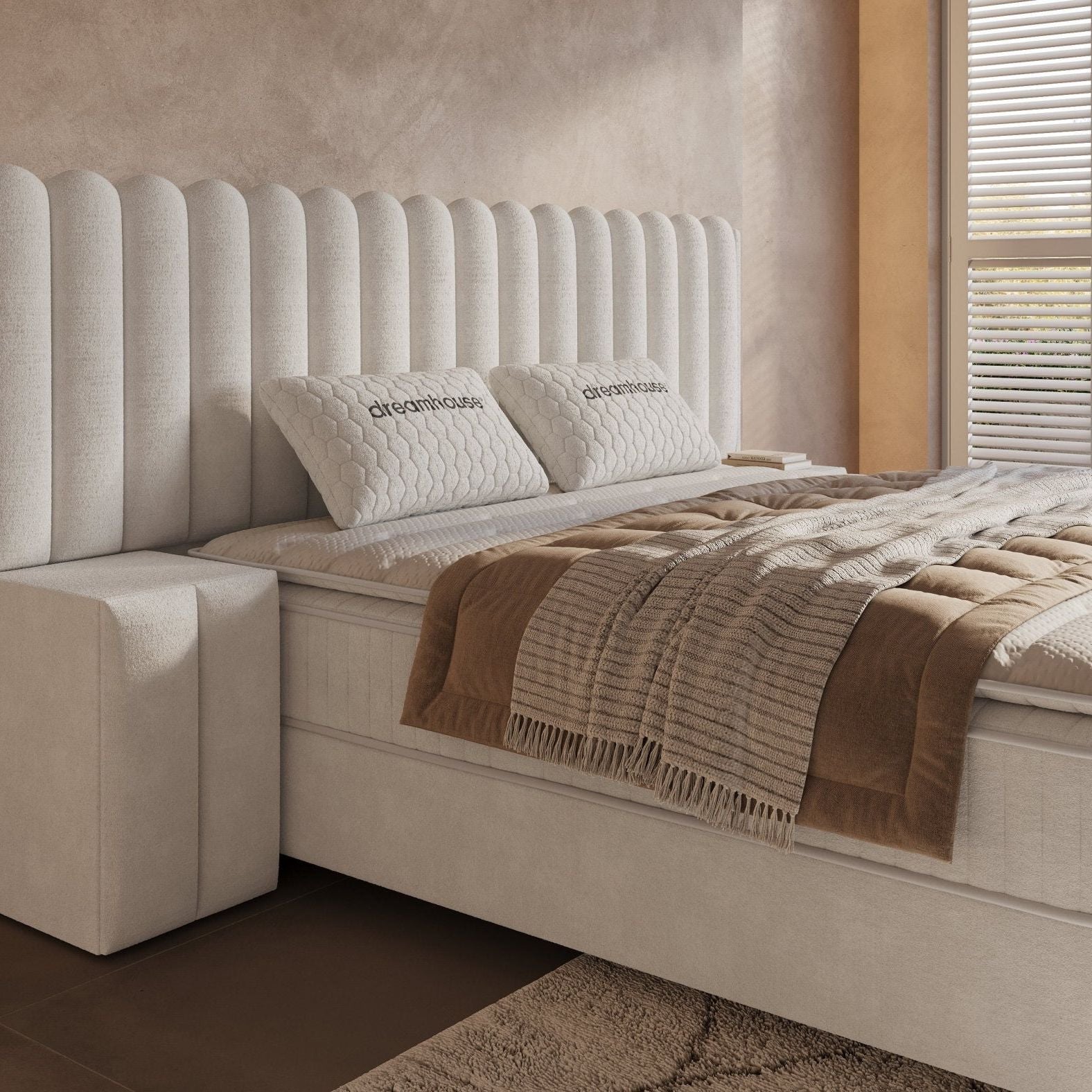 Boxspring met opbergruimte Celeste XL - gratis nachtkastjes