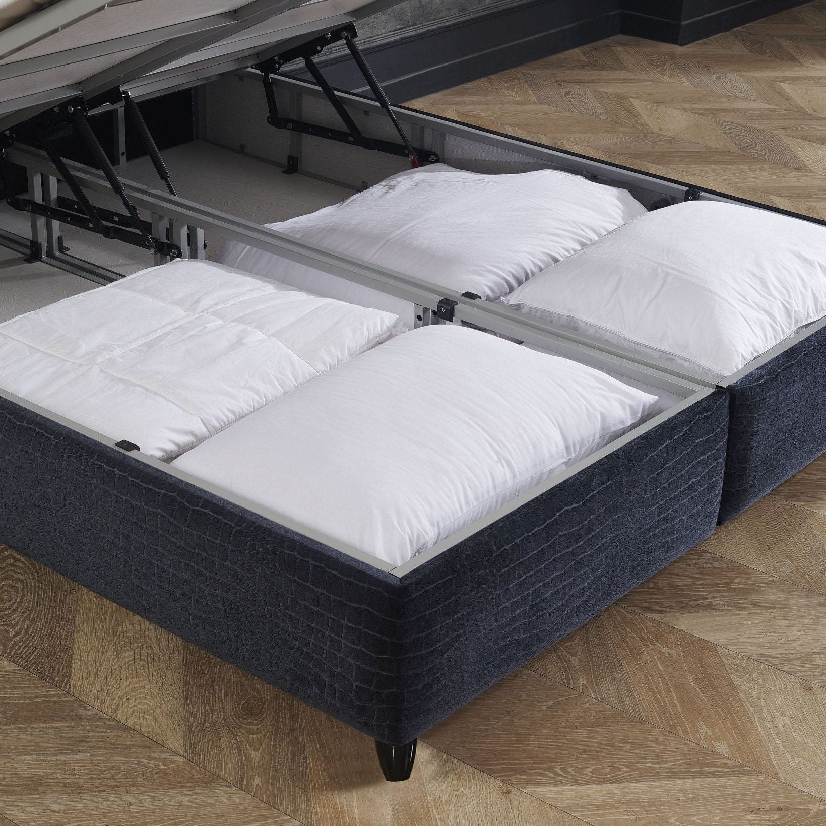 Boxspring met opbergruimte Michigan Zwart