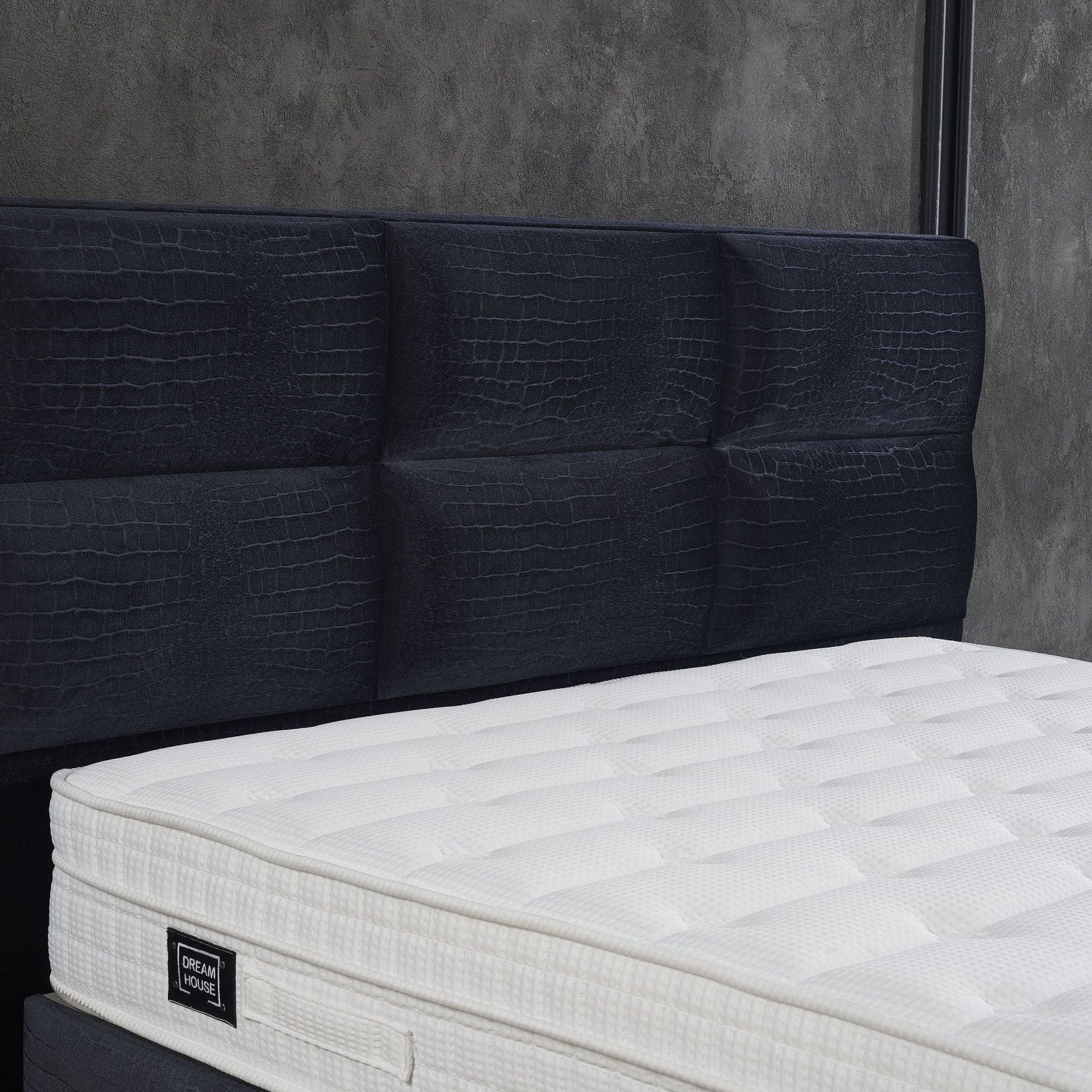 Boxspring met opbergruimte Michigan Zwart