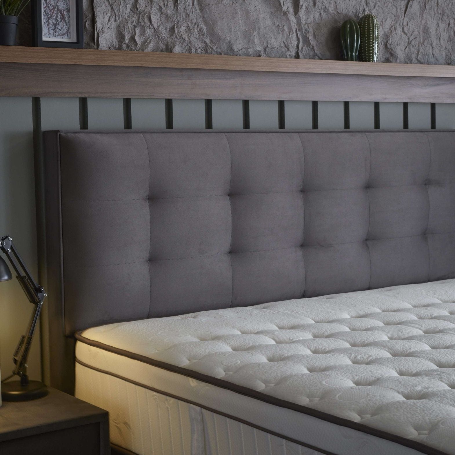 Boxspring met opbergruimte Matt Antraciet