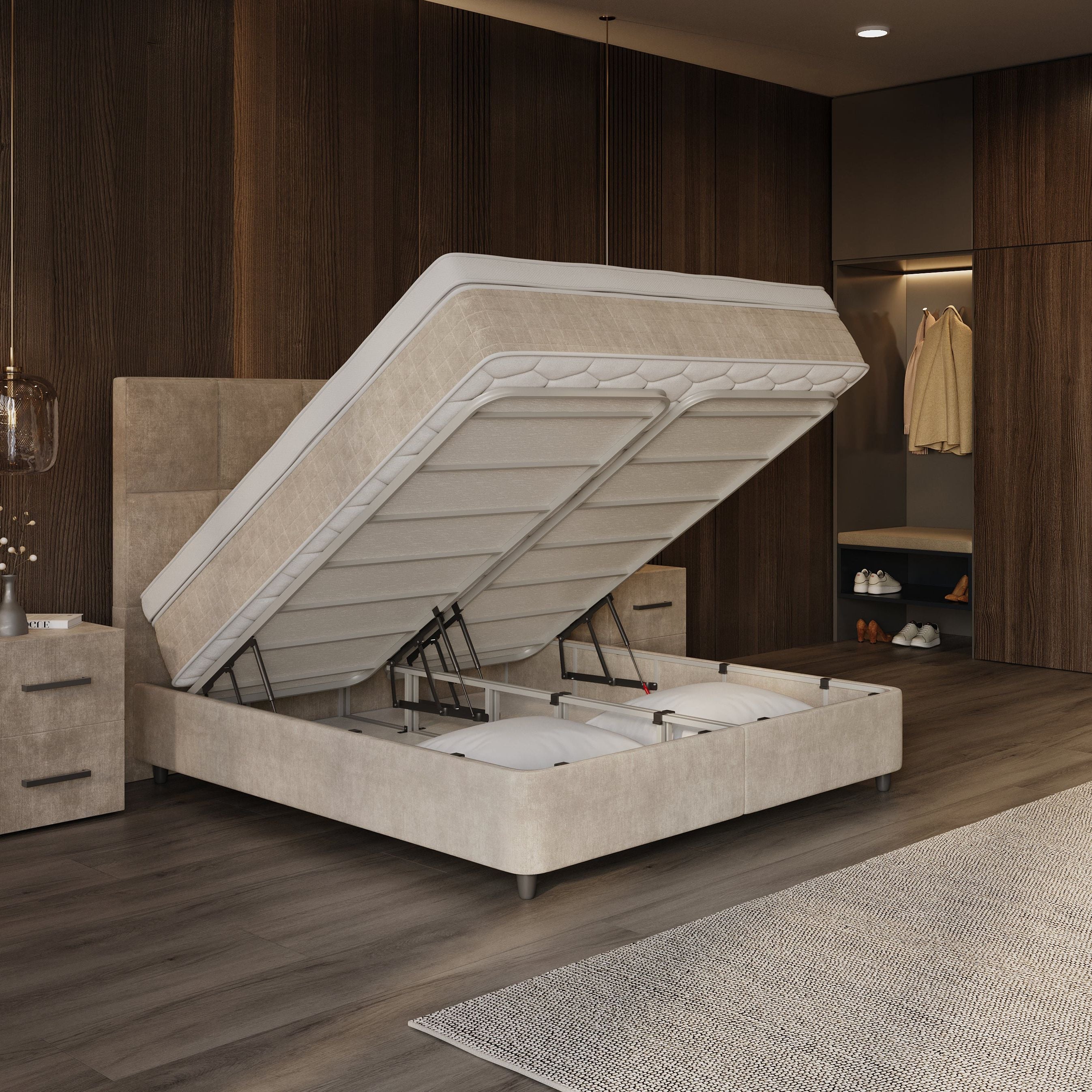 Boxspring met Opbergruimte Regal