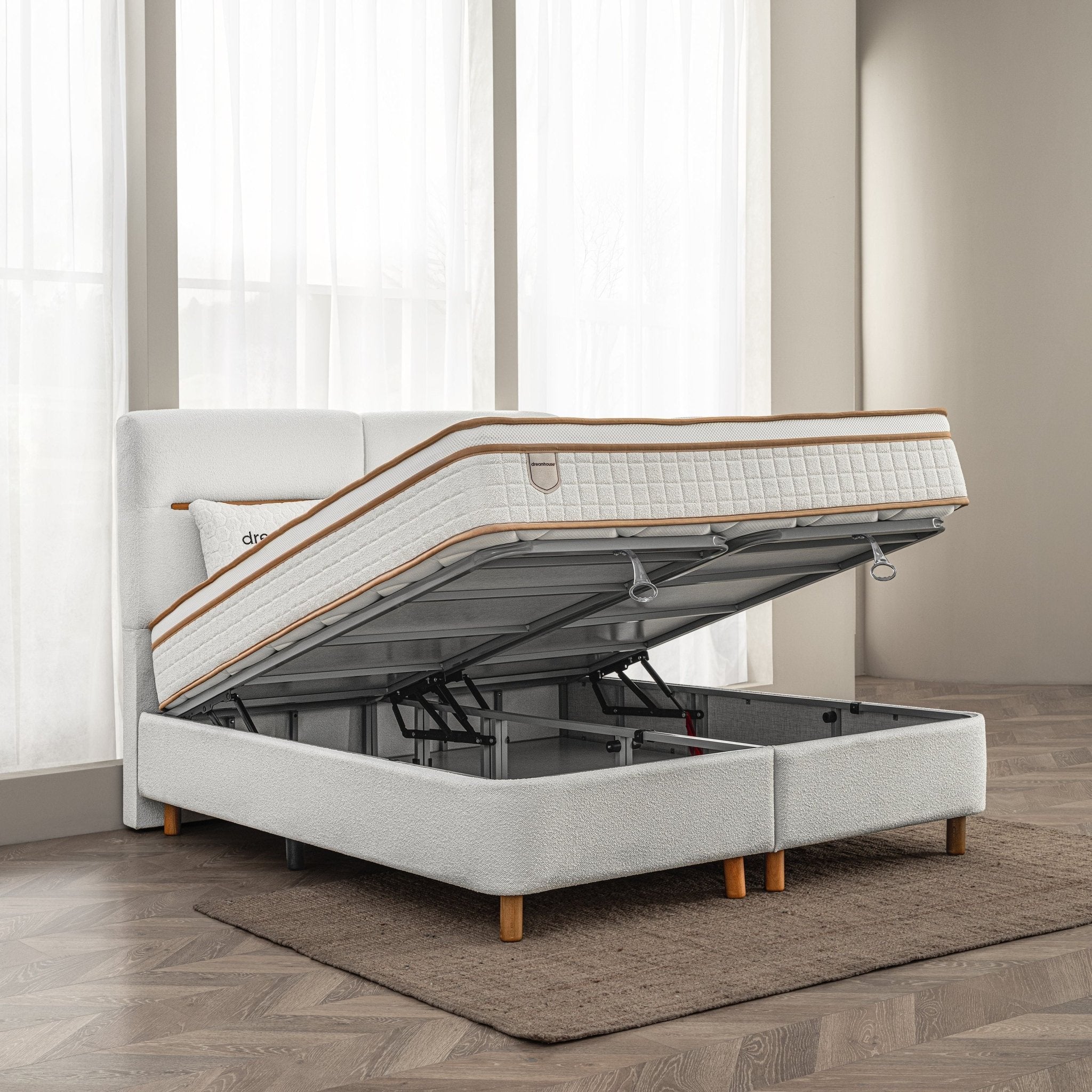 Boxspring met opbergruimte Oakline - 2 gratis Nanotech™ kussens