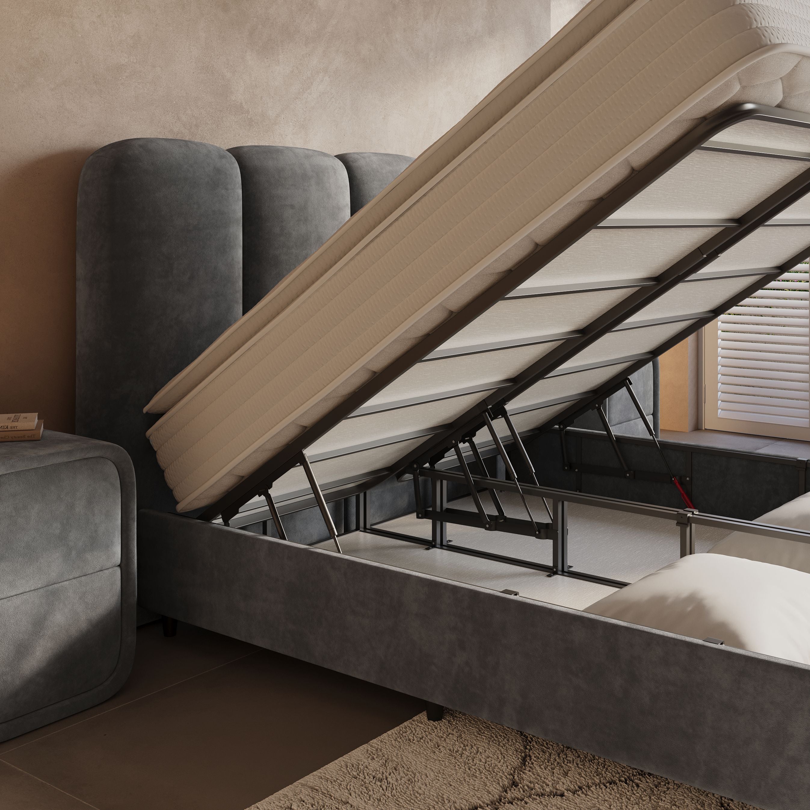 Boxspring met opbergruimte Pearl