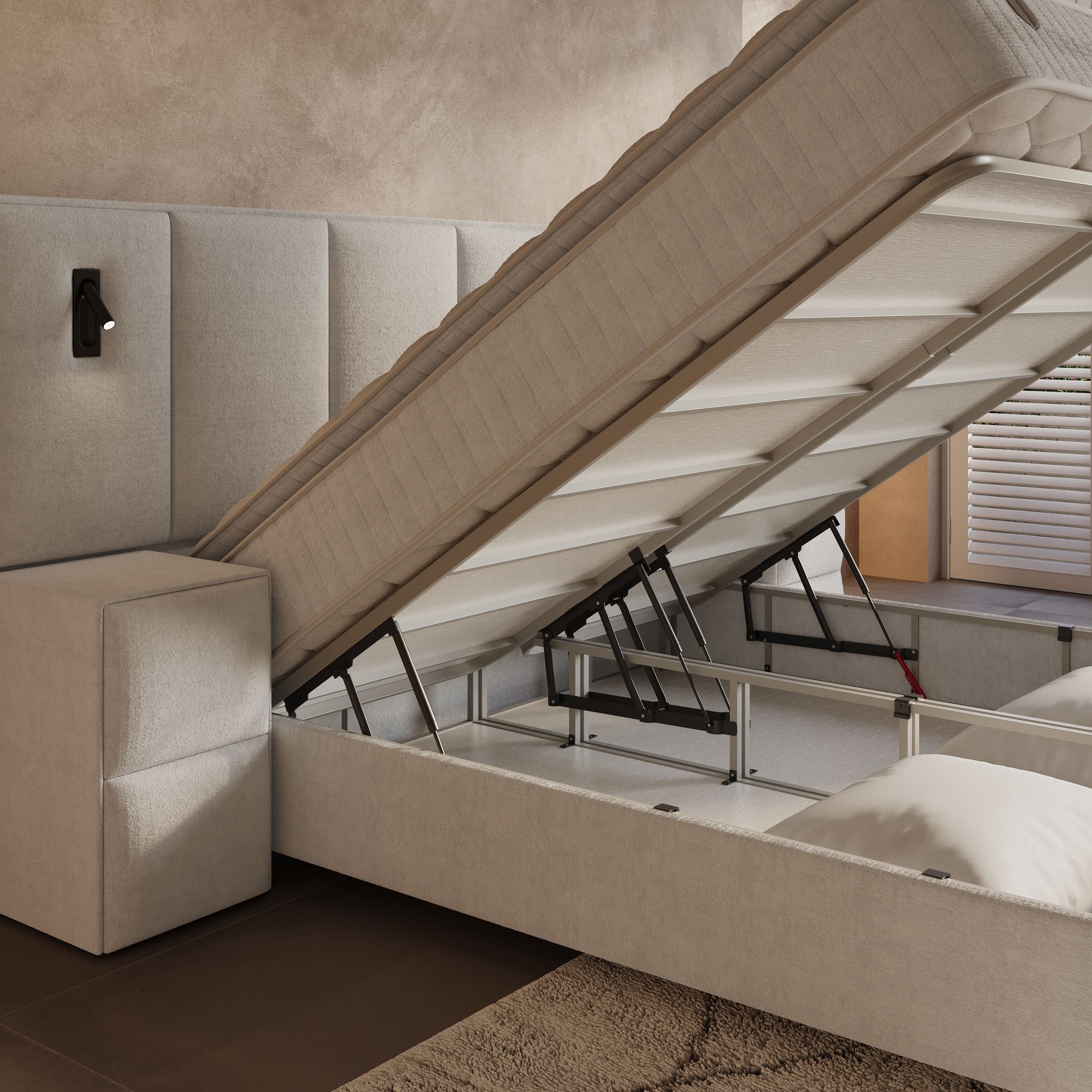 Boxspring met opbergruimte Ivory XL - gratis nachtkastjes