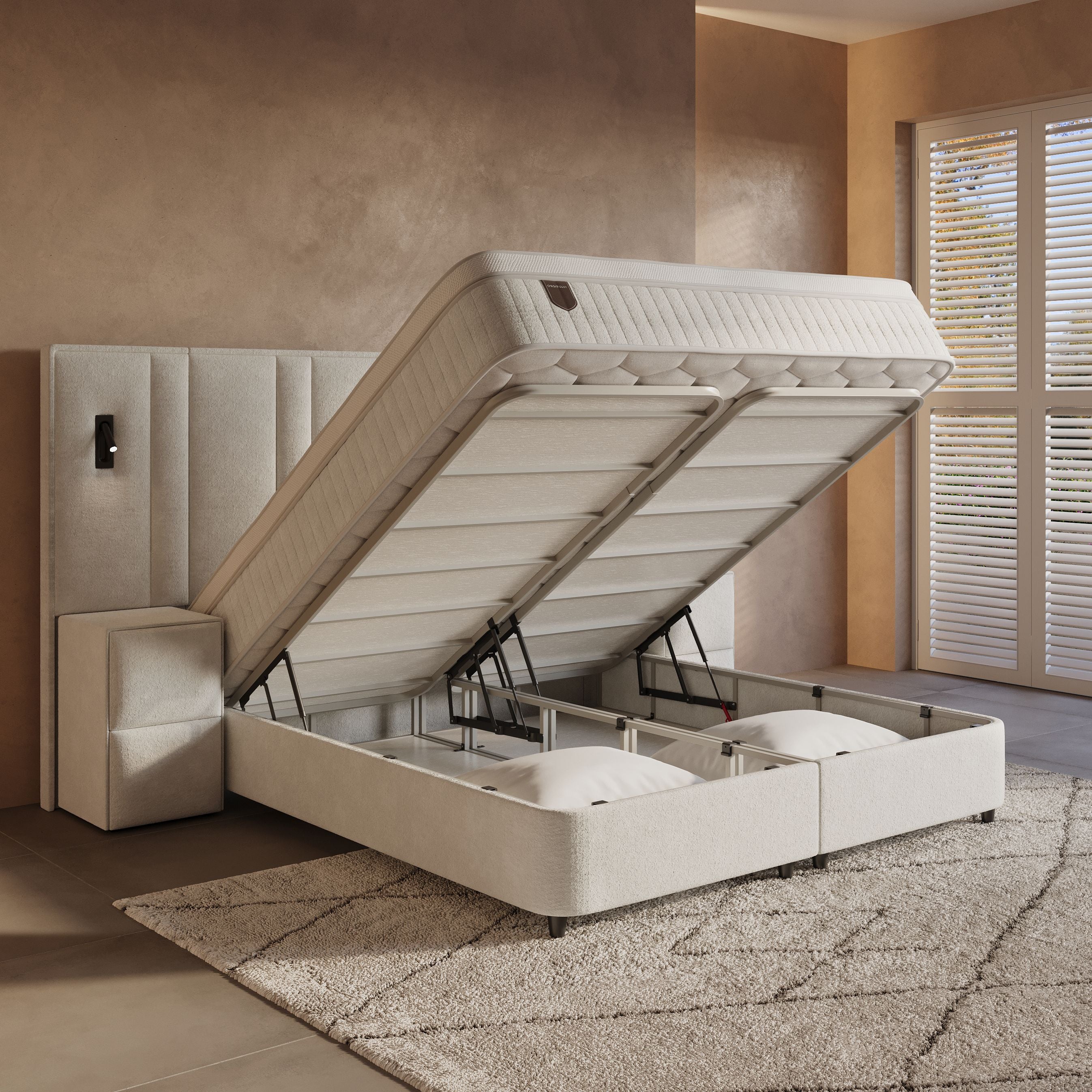 Boxspring met opbergruimte Ivory XL - gratis nachtkastjes