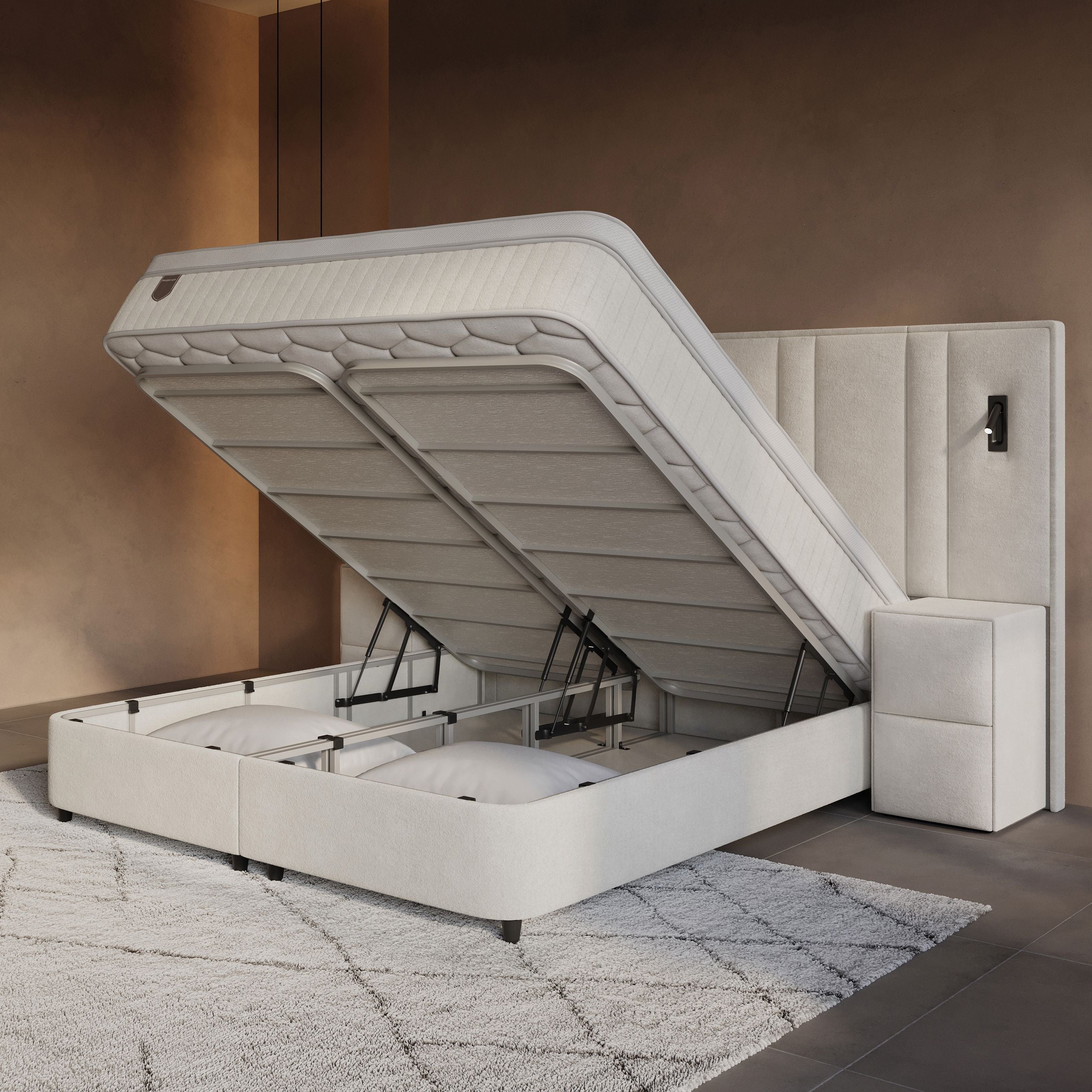 Boxspring met opbergruimte Ivory XL - gratis nachtkastjes
