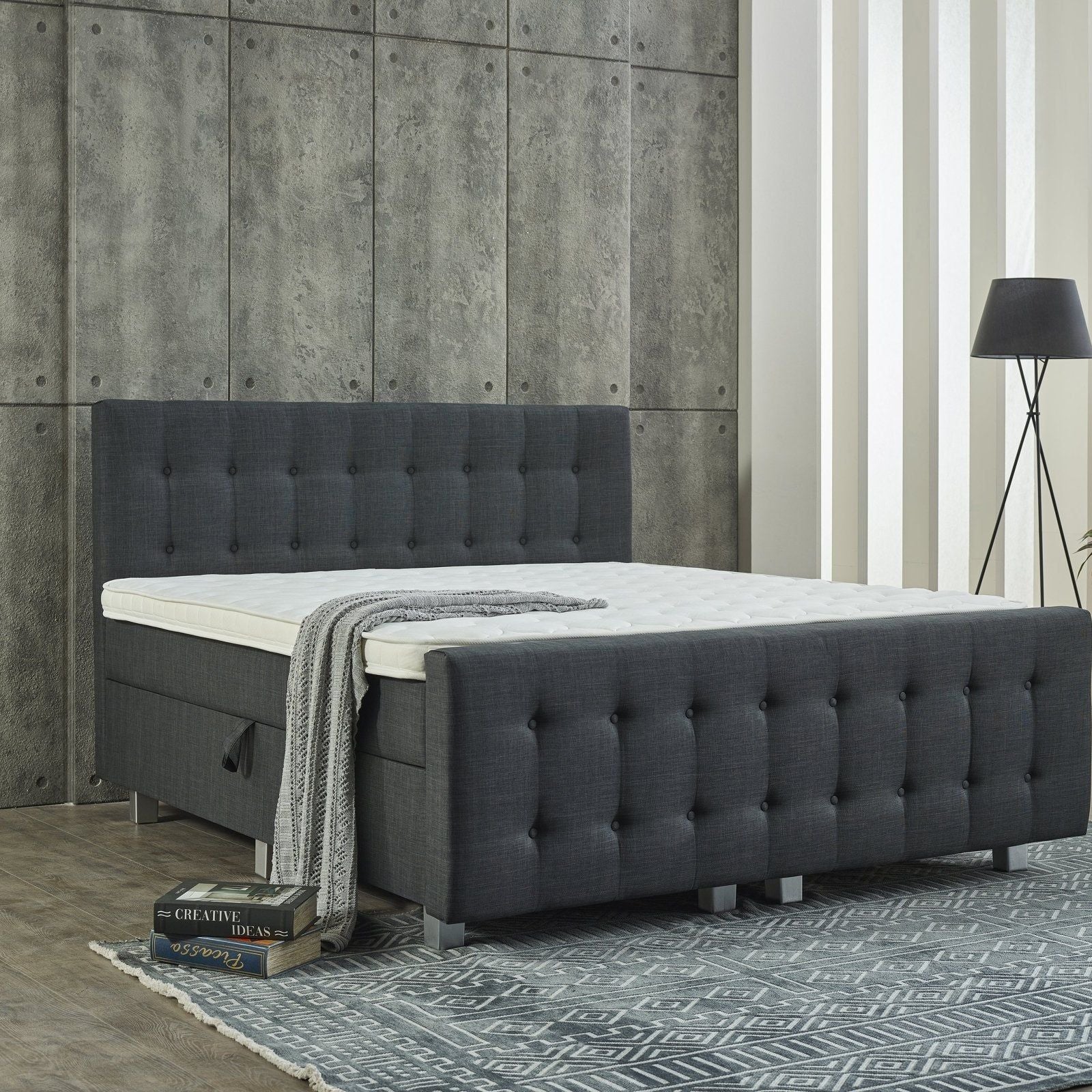 Opbergboxspring met voetbord Dune