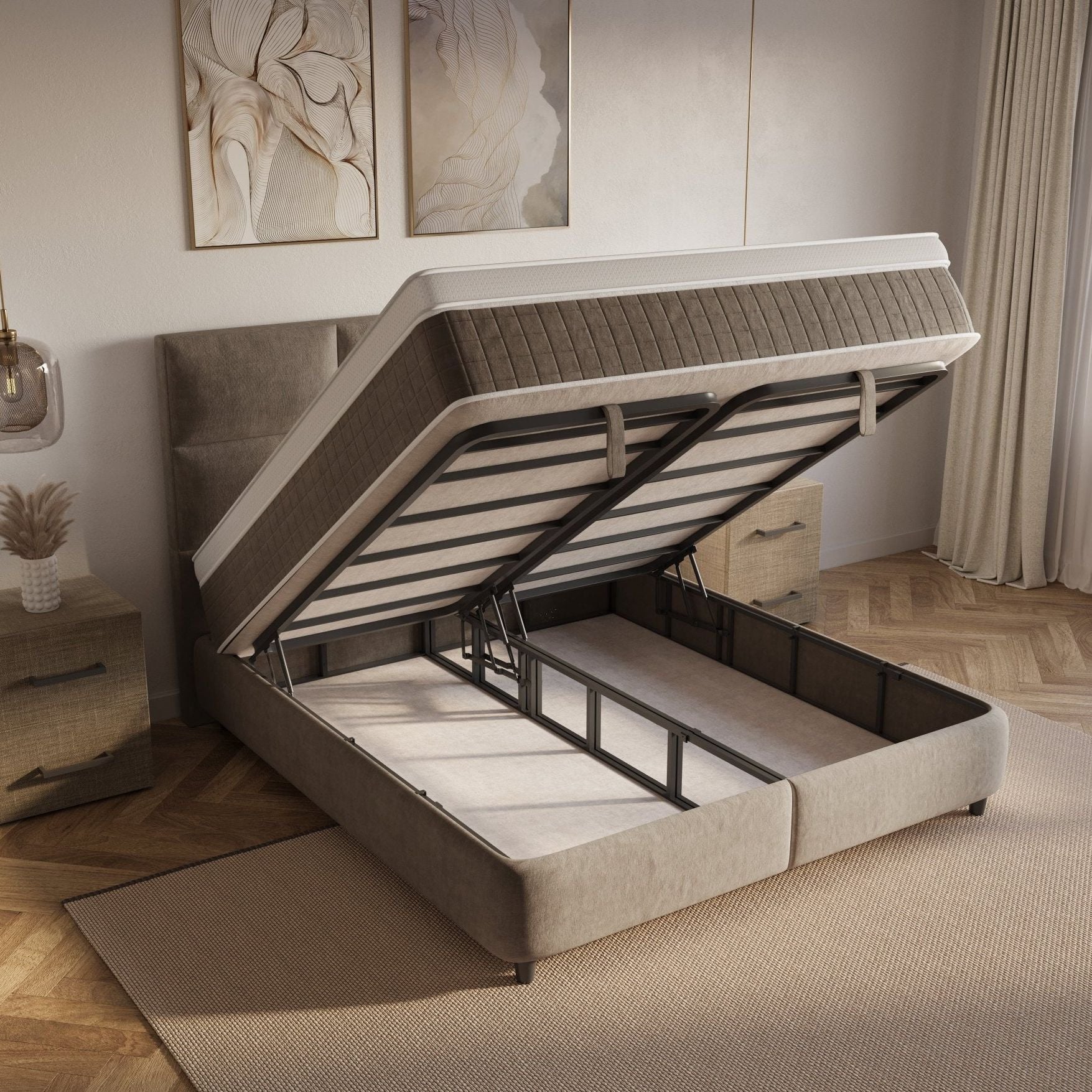 Boxspring met Opbergruimte Verdo - 2 gratis Nanotech™ kussens