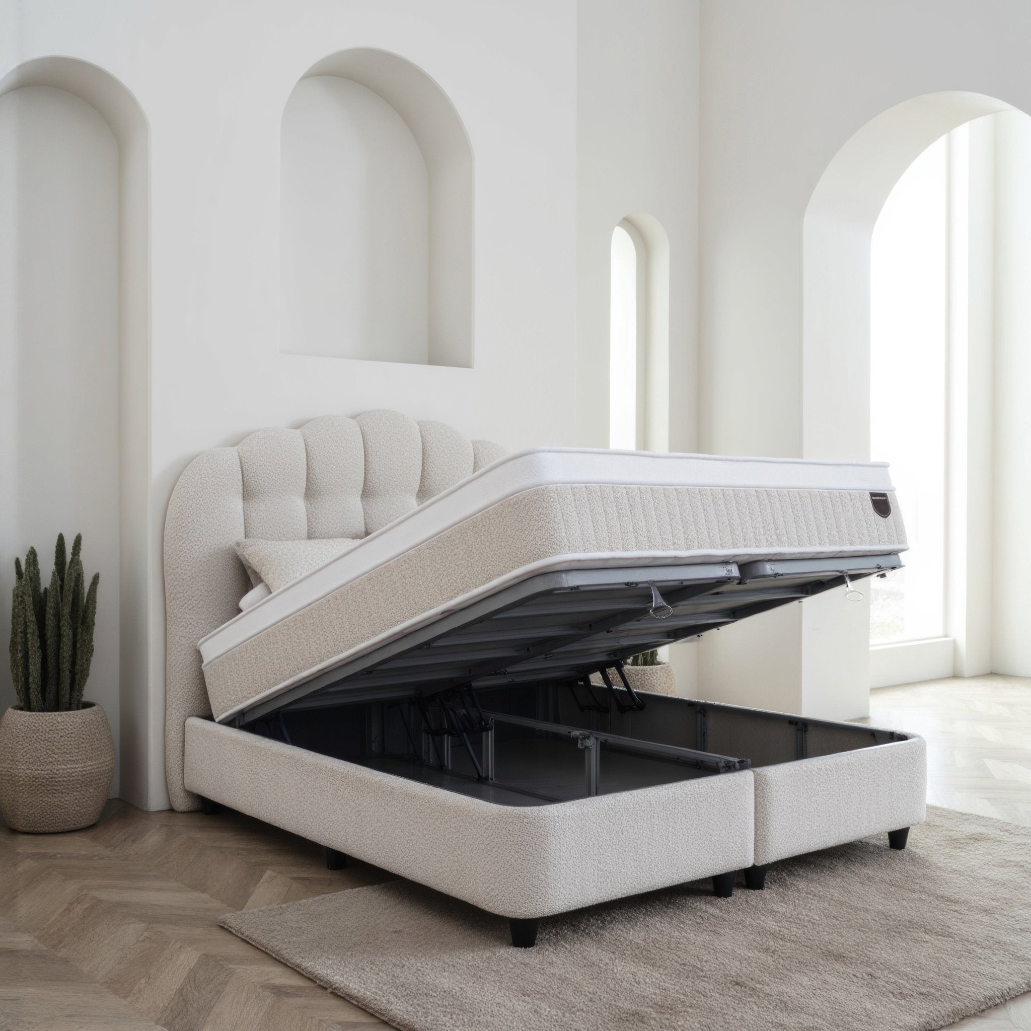 Boxspring met opbergruimte Gradia - 2 gratis Nanotech™ kussens